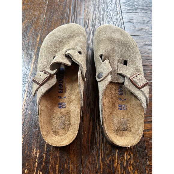 Birkenstock Boston Taupe Soft Footbed Clogs Size 40, US Women's 9, Men's 7 - NEW - Picture 5 of 6